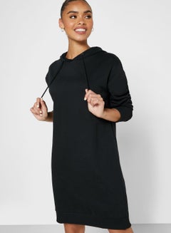 Ginger Basics Hooded Mini Dress Black  - Image 1