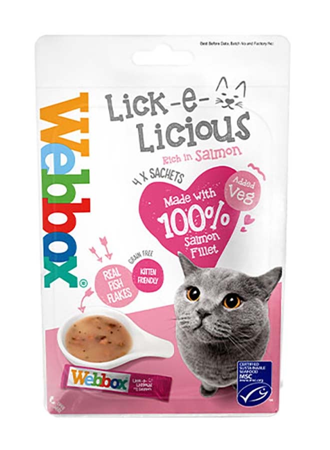 Webbox Cat Treats Lick-E-Licious Salmon White 80grams 