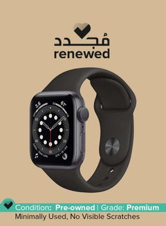 Renewed - Watch Series 6-44 mm GPS Space Gray Aluminium Case with Black Sport Band