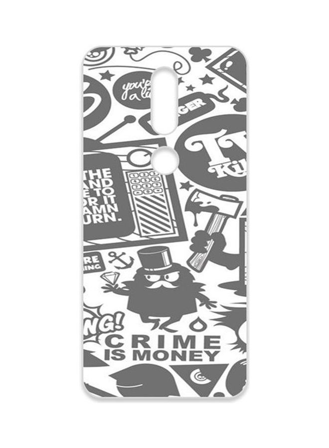 OZO Mass Media Influence Transparent Skin For Nokia 6.1 Plus (Not For Black Phone) Clear/BLack - Image 2