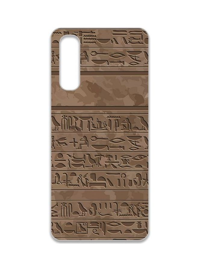 OZO Hyroglifcs Codes Background Mobile Back Skin SE168HCB for Oppo Reno 3 Pro Brown - Image 2
