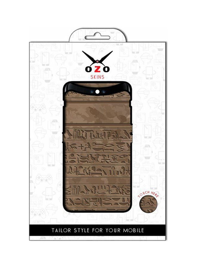 OZO Hyroglifcs Codes Background Mobile Back Skin SE168HCB for Oppo Reno 3 Pro Brown - Image 1