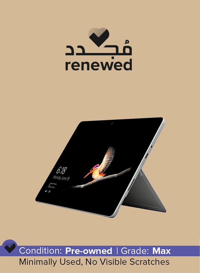 مايكروسوفت مجدد - جهاز سيرفس جو بشاشة عرض مقاس 10 بوصة ومعالج إنتل بنتيوم جولد/ذاكرة رام 4 جيجابايت/بطاقة وسائط متعددة مضمنة سعة 64 غيغابايت/بطاقة رسومات إنتل ‏عالية الدقة ‏615 فضي - Image 1