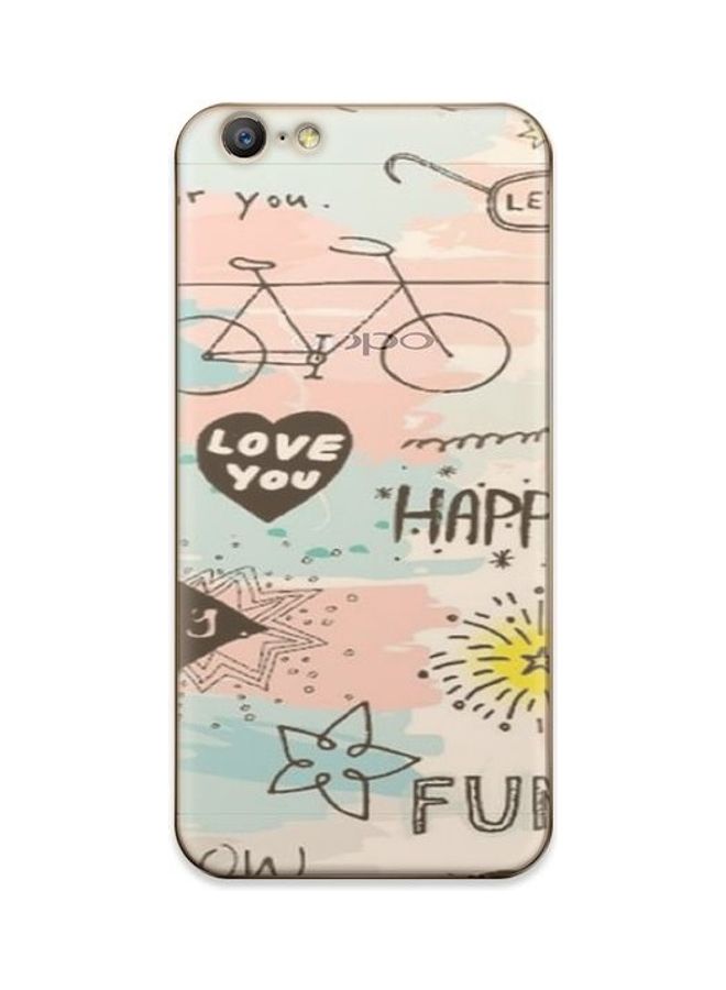 OZO With Summer Funny Trip Transparent Skin For Oppo A57 (Not For Black Phone) Clear/Multicolor - Image 3