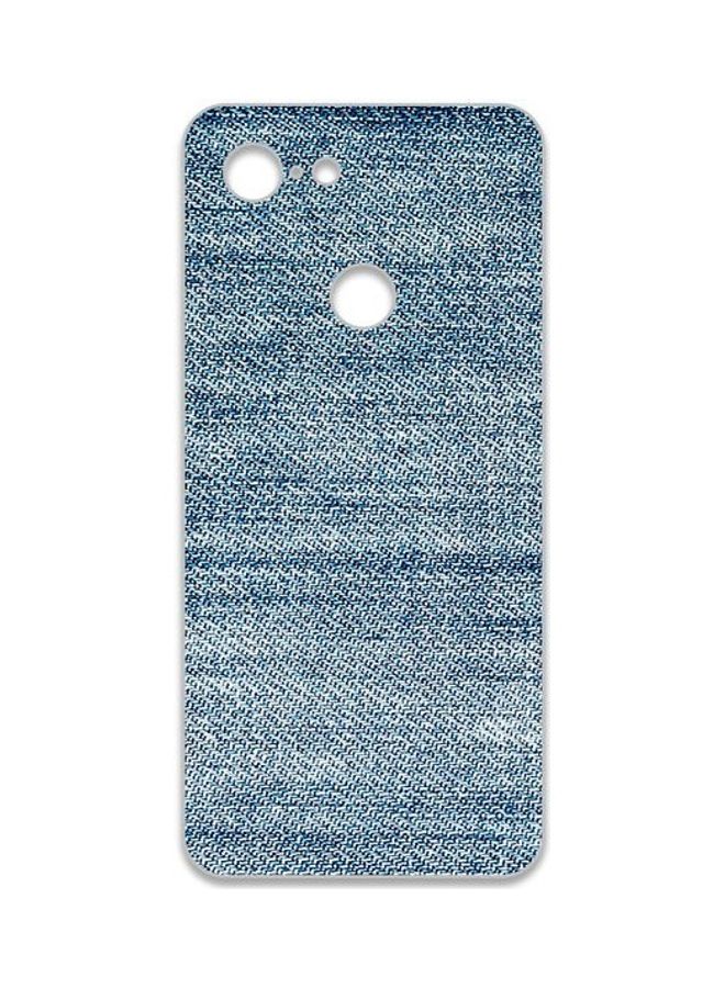 أوزو لاصقة موبايل خلفية بتصميم جينز لهاتف جوجل بيكسل 3 XL طراز SE160LBJ أزرق فاتح - Image 2