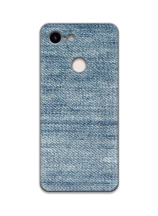 أوزو لاصقة موبايل خلفية بتصميم جينز لهاتف جوجل بيكسل 3 XL طراز SE160LBJ أزرق فاتح - Image 3