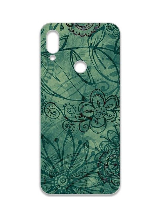 OZO Tranquility Flower Mobile Back Skin SE131TGF for Xiaomi Redmi Note 7 Green - Image 2