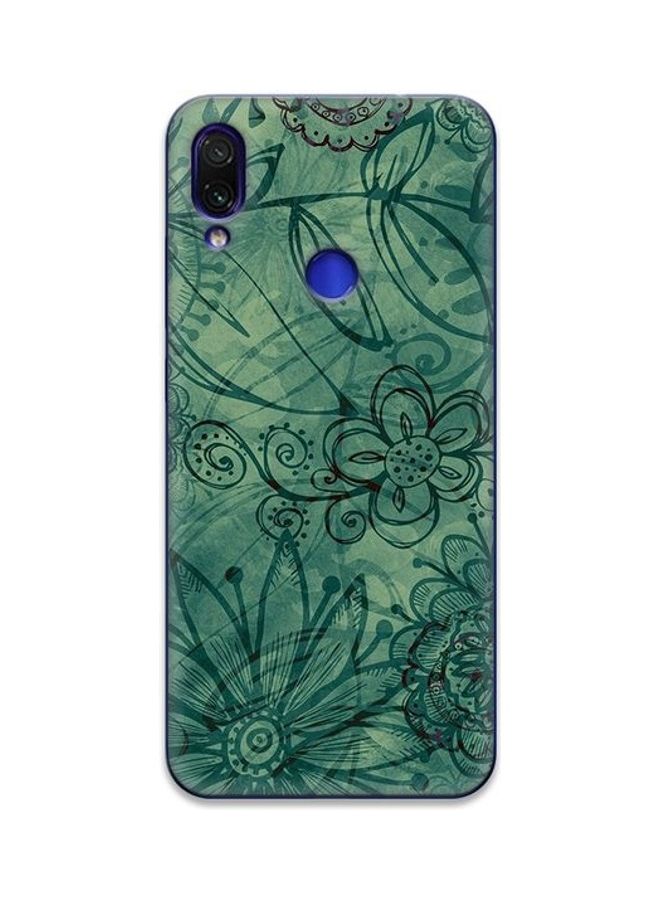 OZO Tranquility Flower Mobile Back Skin SE131TGF for Xiaomi Redmi Note 7 Green - Image 3