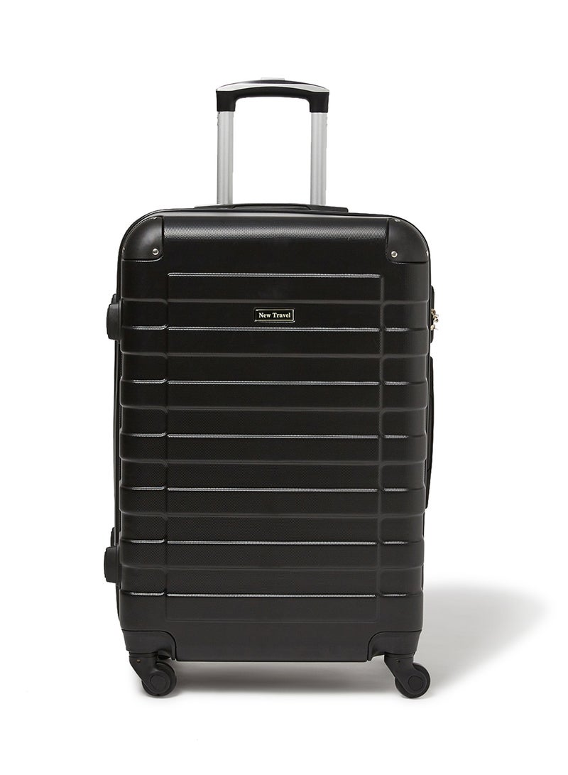 NEW TRAVEL - 4 Piece Hardside Luggage Trolley Set Black - Image 1