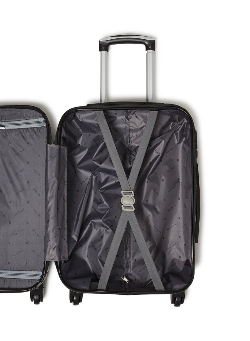 NEW TRAVEL - 4 Piece Hardside Luggage Trolley Set Black - Image 1
