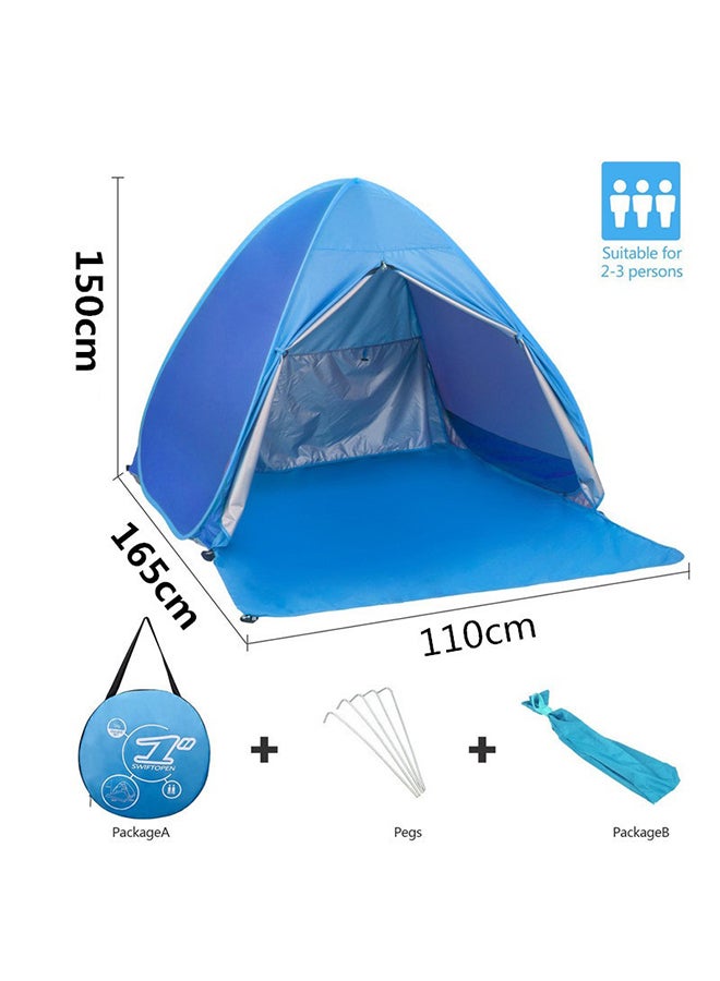 Generic UV50+ Beach Tent Household Outdoor Camping Tent - Tent Beach Tent Household Outdoor Camping Tent Foldable Automatic Speed Open Tent Travel Camping SQ-149 17.8cm  - Image 2