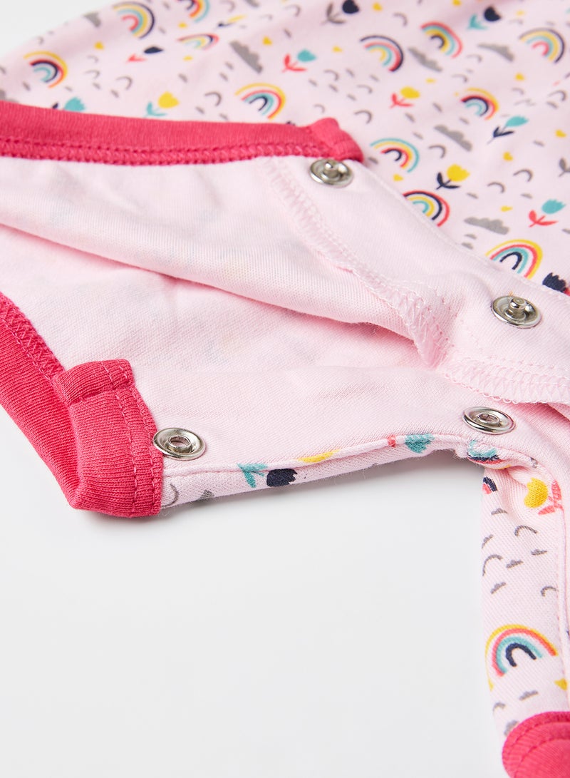 Moms Love - Girls Printed Playsuit Pink - Image 1