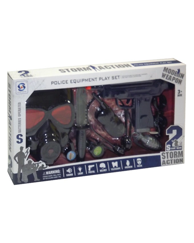 Generic Storm Action Police Equipment Model Playset 45x22x6cm 