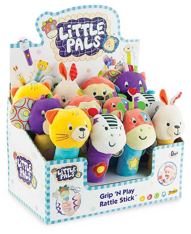 WinFun 12-Piece Animals Sound Rattle Stick Toy Playset - Image 2