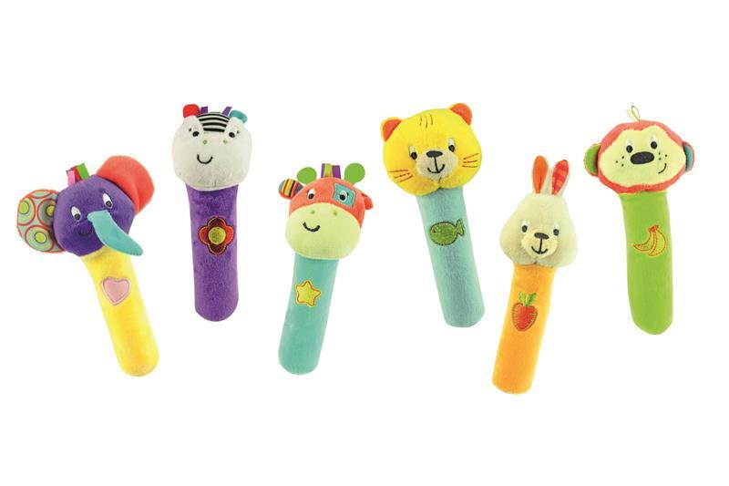 WinFun 12-Piece Animals Sound Rattle Stick Toy Playset - Image 4