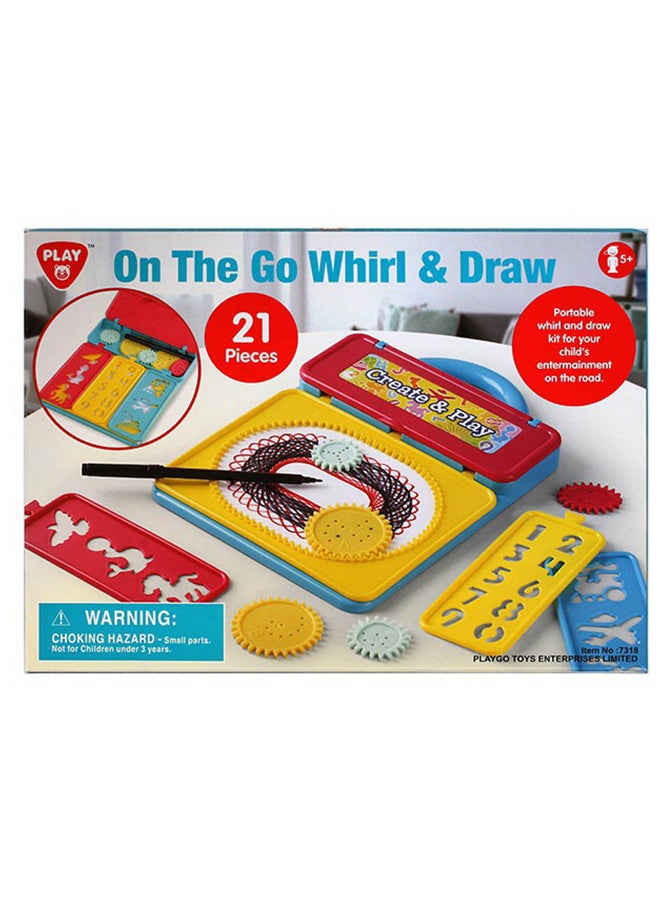 PLAYGO 21-Piece On The Go Whirl And Draw Painting Playset