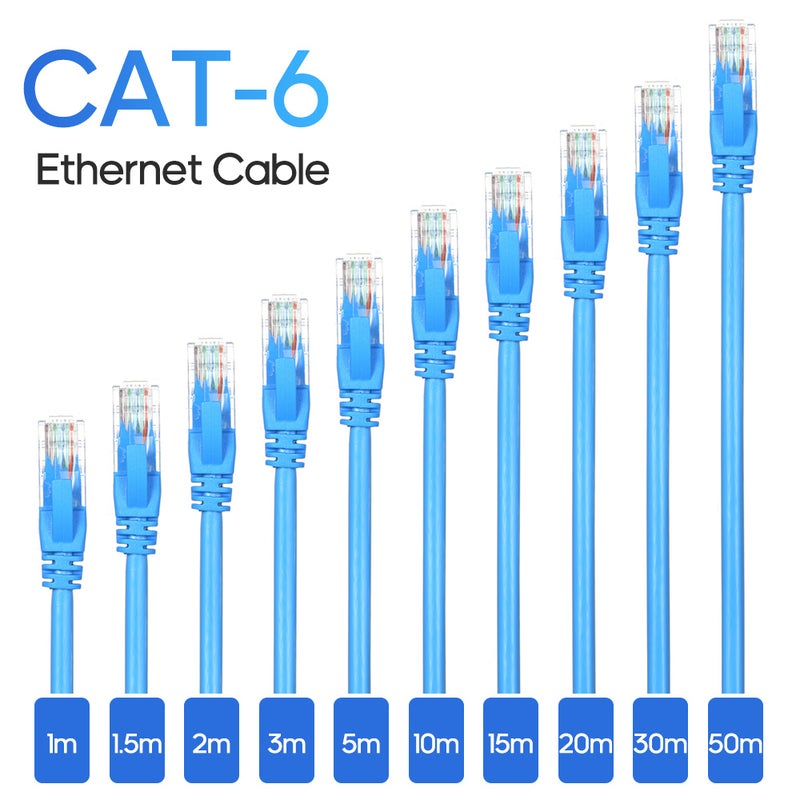 كابل إيثرنت CAT 6. أزرق