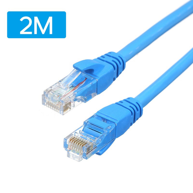 CAT 6 Ethernet Cable Lan Network Internet Patch Cord Blue  - Image 1