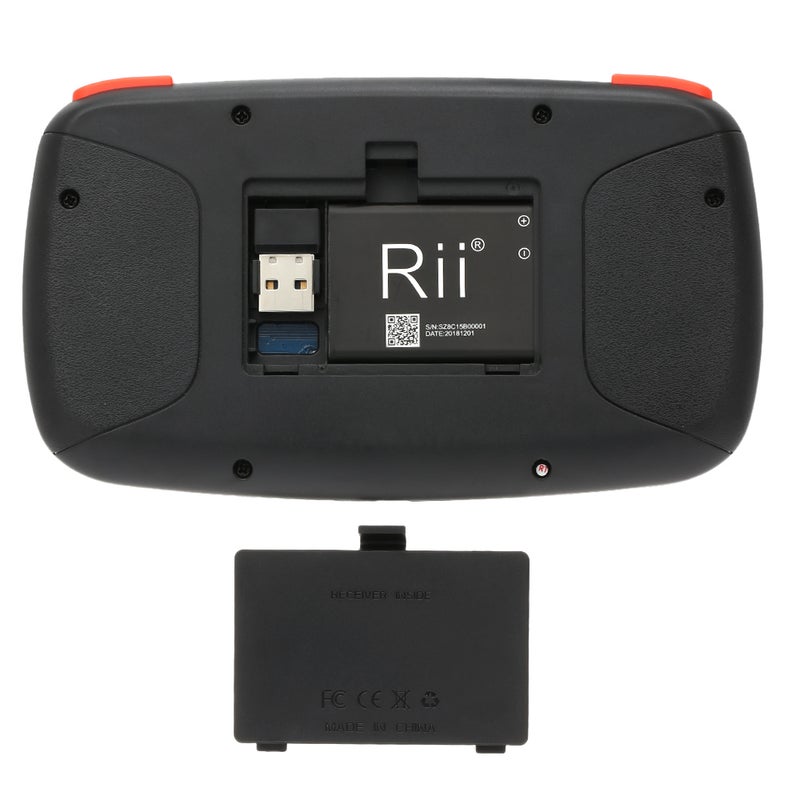RII - Rii i4 Mini Wireless Keyboard Bluetooth & Dual Modes Handheld Fingerboard Black - Image 1