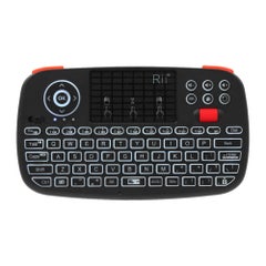 Rii i4 Mini Wireless Keyboard Bluetooth & Dual Modes Handheld Fingerboard Black