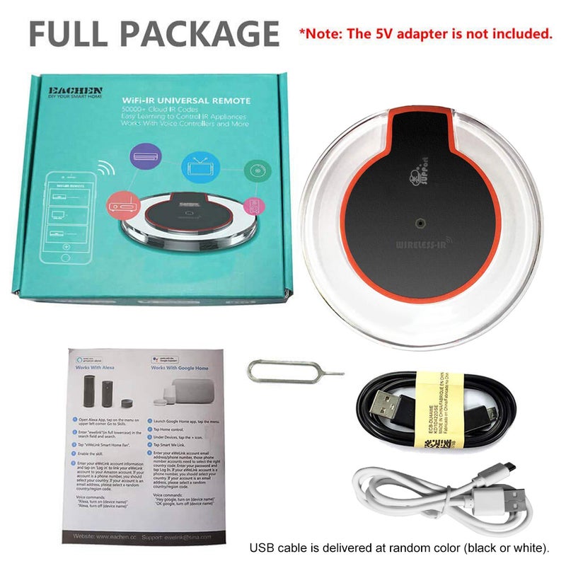 EACHEN WiFi-IR Remote Control Hub For Air Conditioner TV DVD Black  - Image 4