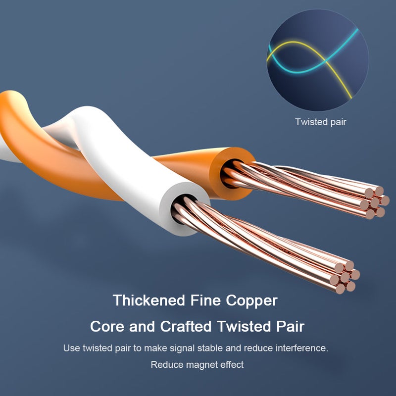 فينشن كابل شبكة إيثرنت جيجابت مزدوج الحماية Cat 7 للأعمال المنزلية أسود - Image 4