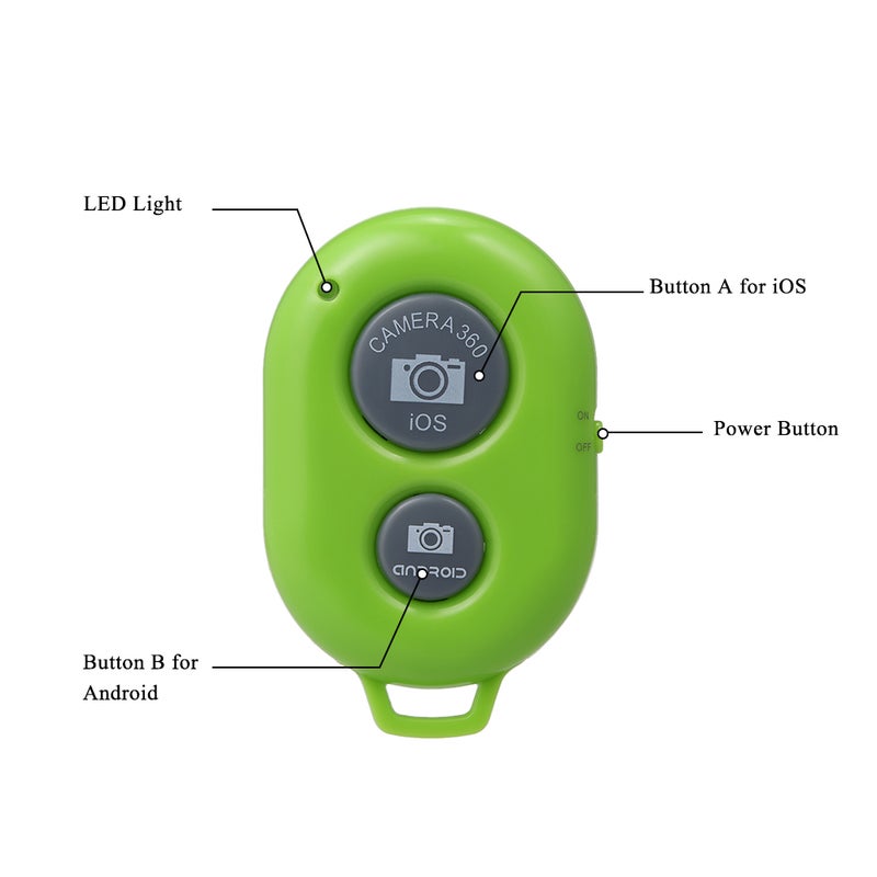 Generic - Bluetooth Remote Shutter 3.0 Self Timer for Android 4.2.2 And iOS 6.0 Black - Image 1