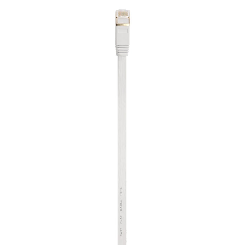 ماركة غير محددة - كابل موصل RJ45 لشبكة LAN إيثرنت مسطحة لشبكة إيثرنت Cat 7 أبيض - Image 1