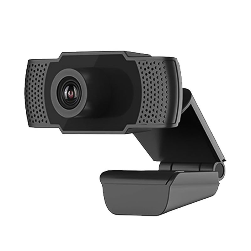 1080P HD Webcam USB Laptop Computer Clip-on PC Web Camera Built-in Microphone Black - Image 1