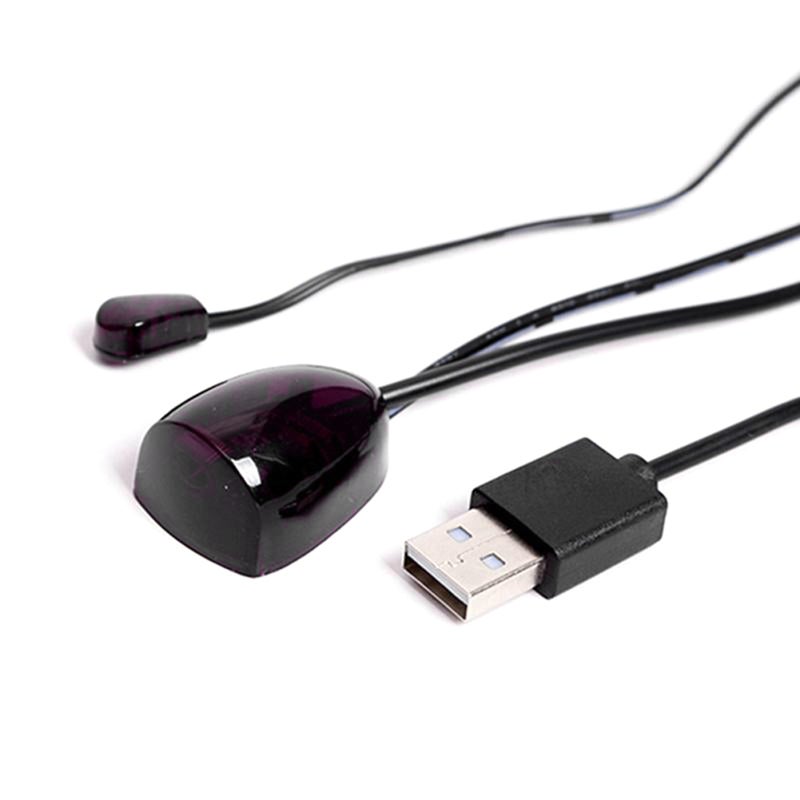 ماركة غير محددة محول بمنفذ USB للتحكم عن بعد بالأشعة تحت الحمراء مع أداة تمديد وجهاز إرسال واستقبال أسود  - Image 5