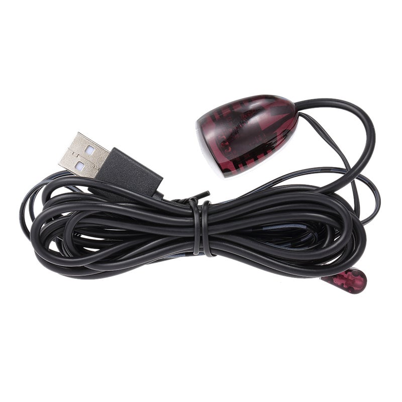 ماركة غير محددة محول بمنفذ USB للتحكم عن بعد بالأشعة تحت الحمراء مع أداة تمديد وجهاز إرسال واستقبال أسود  - Image 4