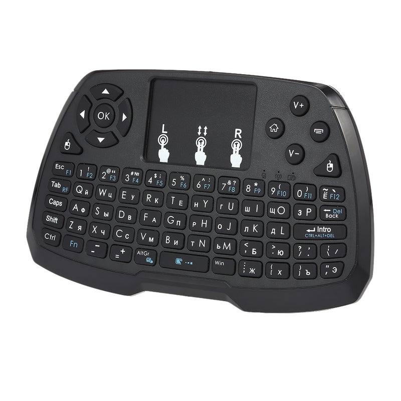 Russian Version Wireless Keyboard Touchpad Mouse Remote Control For Android TV BOX Smart TV PC Notebook Black