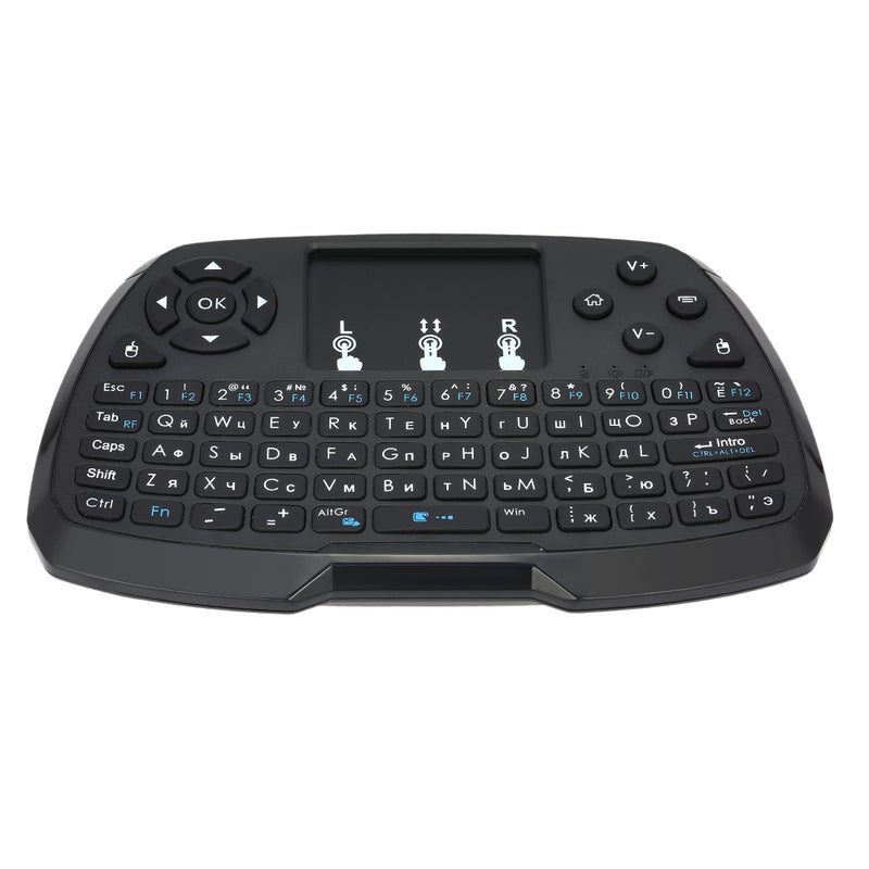 Russian Version Wireless Keyboard Touchpad Mouse Remote Control For Android TV BOX Smart TV PC Notebook Black