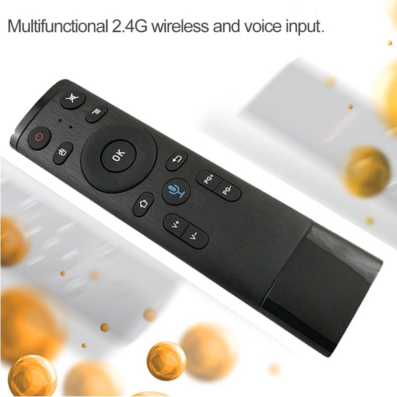 Generic - Wireless Remote Control With USB Receiver Voice Input For Smart TV Android TV Box HTPC PC Projector Black - Image 1