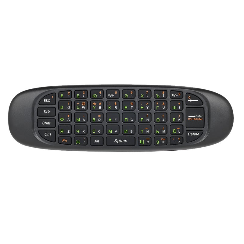 Russian English Air Mouse Wireless Keyboard Remote Control For Smart TV Android TV BOX PC Black