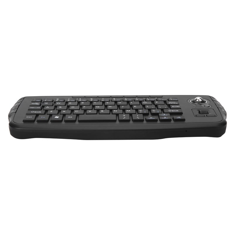 Generic - E30 Wireless Keyboard With Trackball Mouse Scroll Wheel Remote Control For Android TV BOX Smart TV PC Notebook Black - Image 1