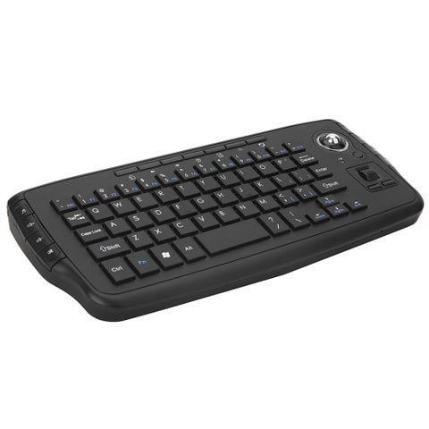 E30 Wireless Keyboard With Trackball Mouse Scroll Wheel Remote Control For Android TV BOX Smart TV PC Notebook Black