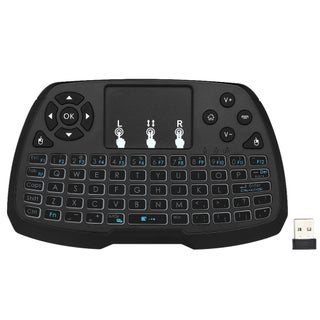 2.4GHz Wireless Keyboard Touchpad Mouse Handheld Remote Control for Android TV BOX Smart TV PC Notebook Black - v1605244809/N41424851A_1
