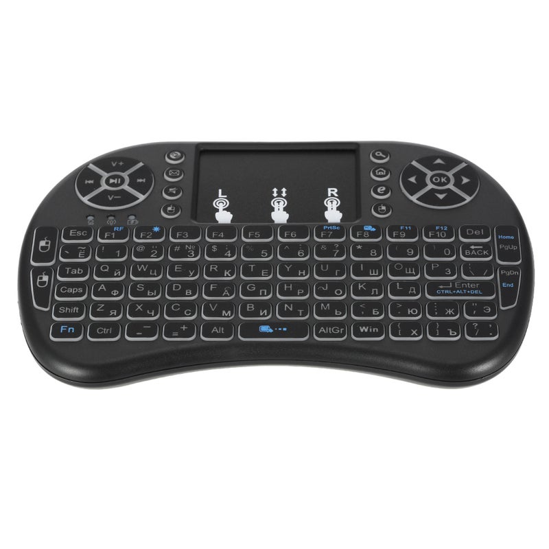 Generic - Russian Wireless Keyboard Touchpad Mouse Remote Control For Android TV BOX PC Notebook Black - Image 1
