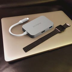 dodocool USB Type C To 4 Port USB 3.0 Hub With 1 4K HD Output Port Convert For MacBook MacBook Pro Google Chromebook Pixel Silver  - Image 4