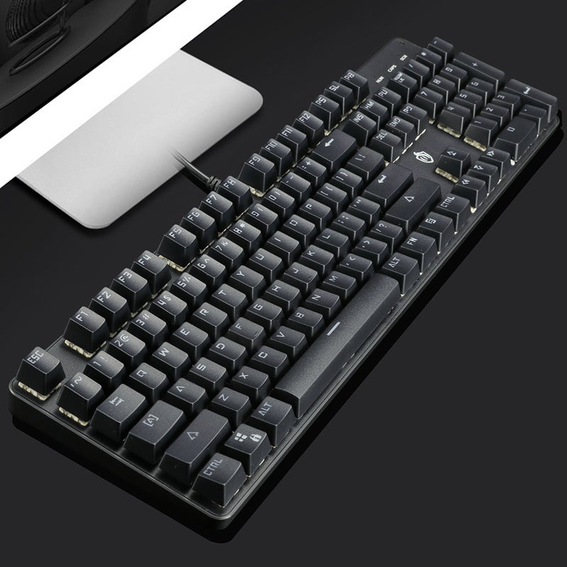 Generic - Illuminated 104 Keys Gaming Keyboard USB Powered Operated For Computer Laptop E Sports Trip Travel With Rotator - wired - Image 1