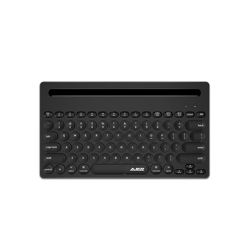 Ajazz 320i 79 Keys Wireless Ergonomic Keyboard With Bracket Black - Image 1