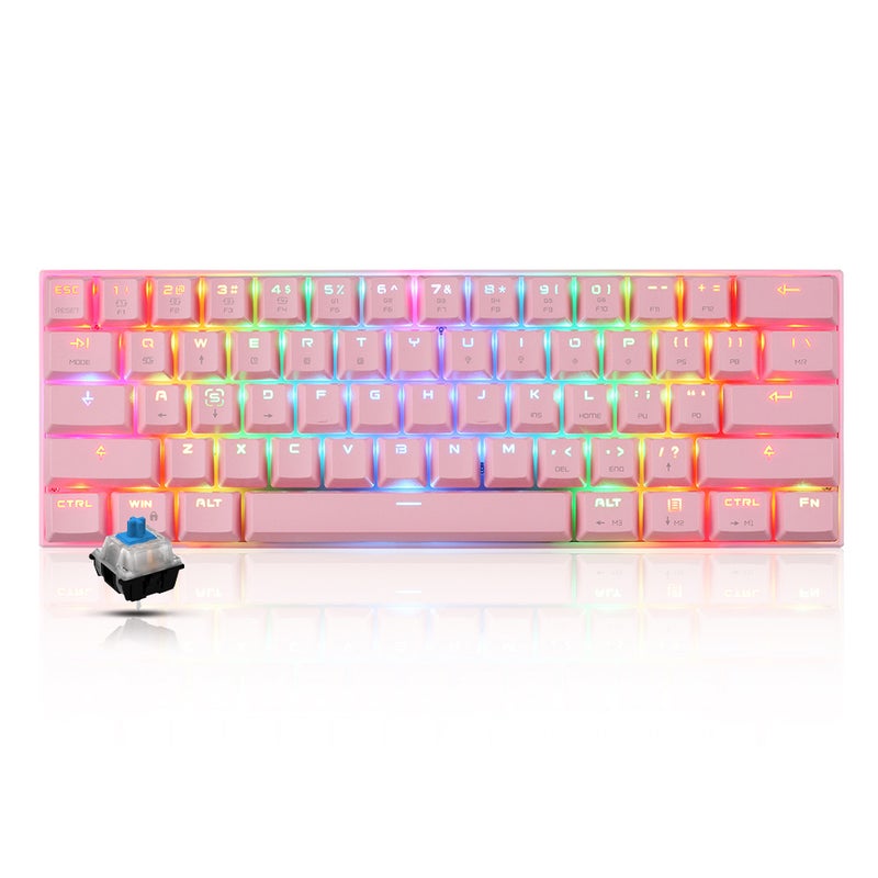 Motospeed - CK62 61 Keys RGB USB Wired BT Dual Mode Gaming Keyboard With OUTEMU - Image 1