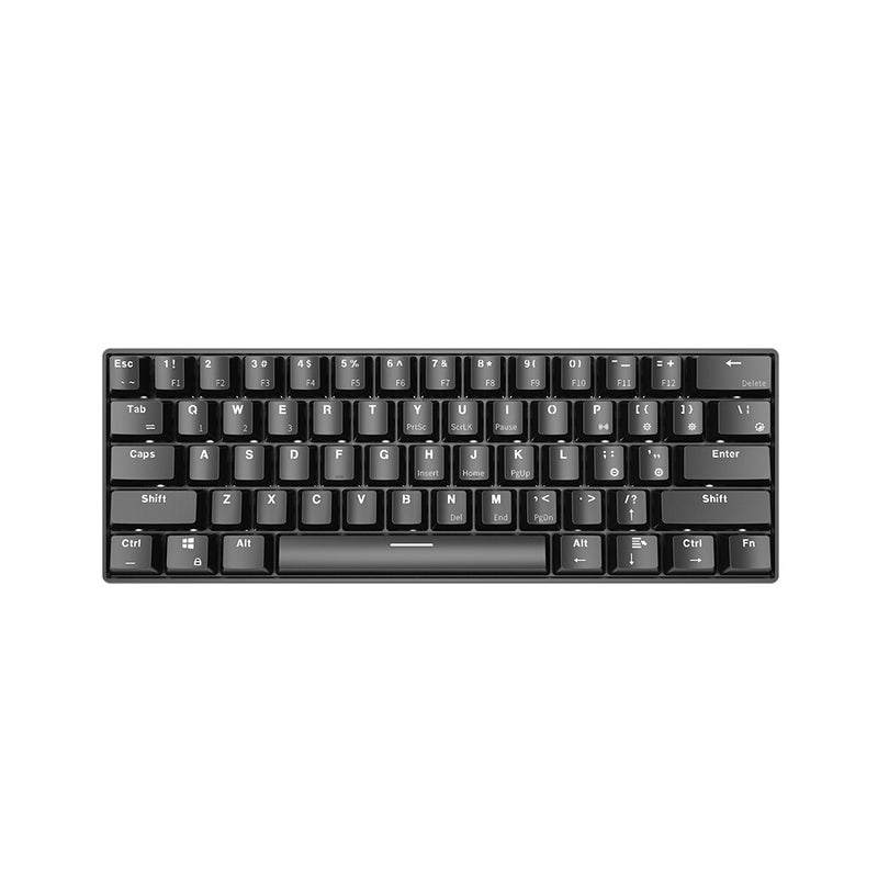 Ajazz i610T 61 Keys USB Wired BT3.0 Dual Mode Gaming Keyboard Monochrome Backlight Black  - Image 1