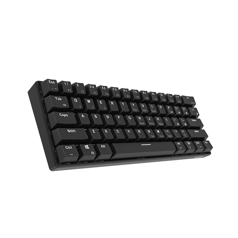 Ajazz i610T 61 Keys USB Wired BT3.0 Dual Mode Gaming Keyboard Monochrome Backlight Black  - Image 2