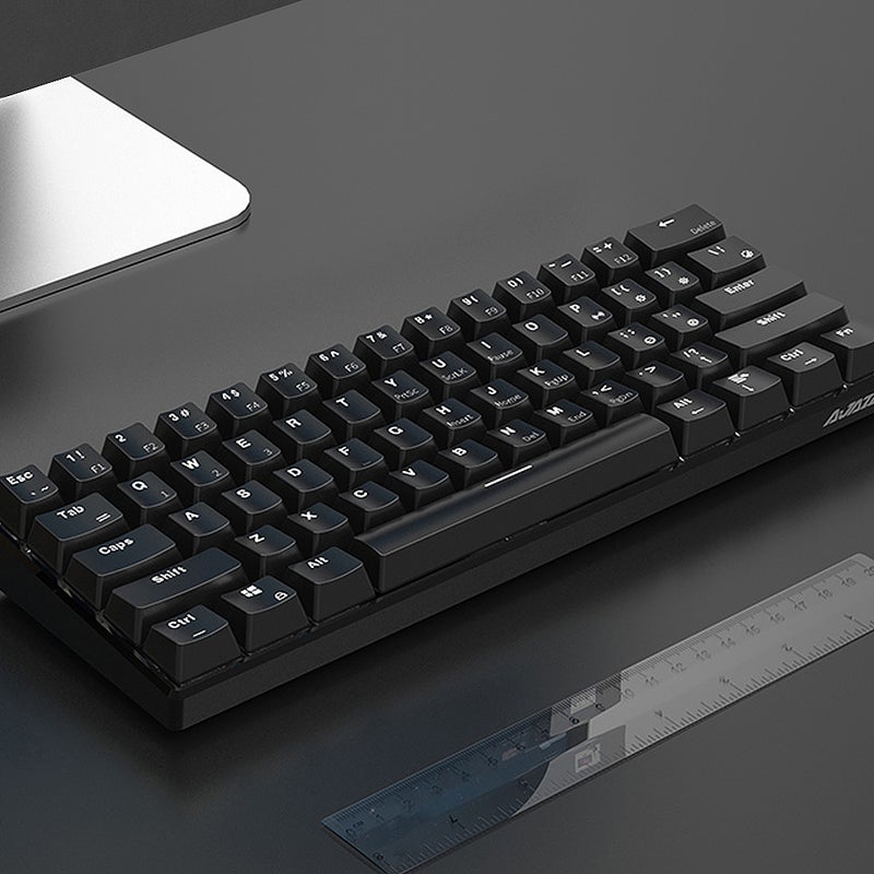 Ajazz i610T 61 Keys USB Wired BT3.0 Dual Mode Gaming Keyboard Monochrome Backlight Black  - Image 3