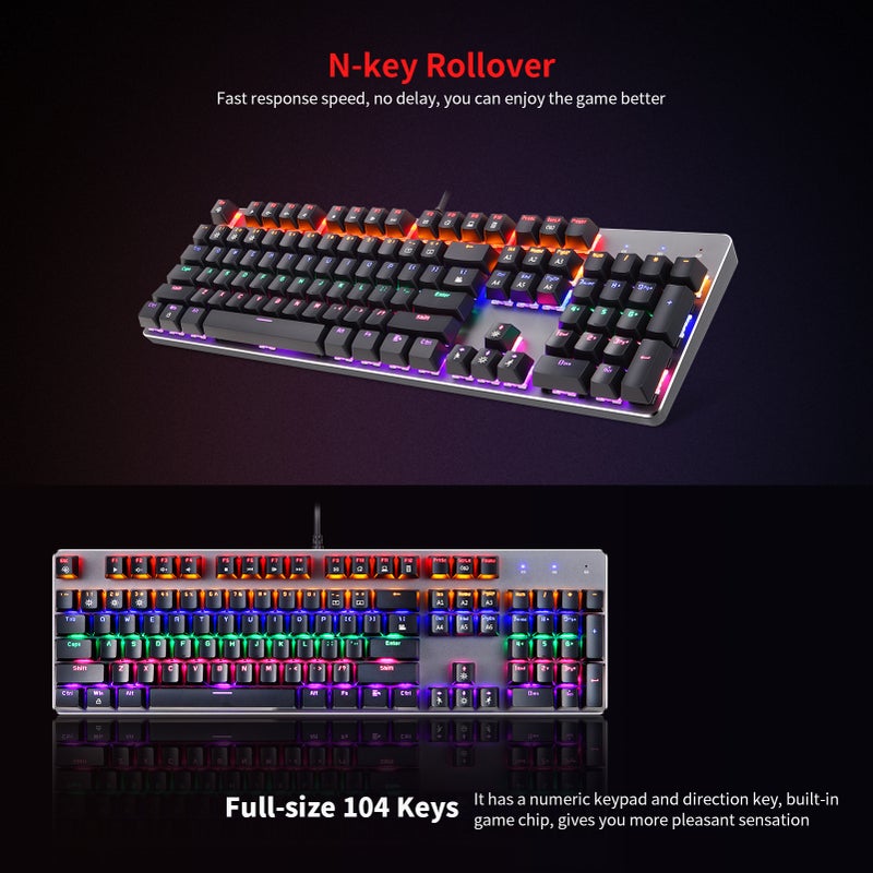 Motospeed K73 104 Keys Gaming Mixed Light With RGB English Keyboard - wired  - Image 5