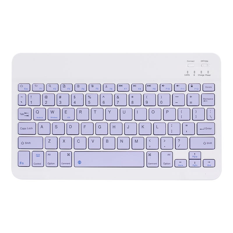 Generic - Universal Wireless BT Keyboard Three System Rechargeable Mobilephone Tablet Purple - Image 1