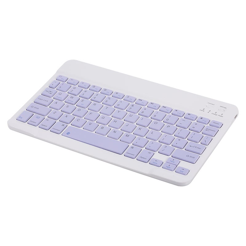 Generic - Universal Wireless BT Keyboard Three System Rechargeable Mobilephone Tablet Purple - Image 1