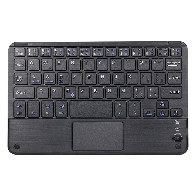 Generic - Universal Wireless BT Keyboard Three System Rechargeable Mobilephone Tablet Black - Image 1